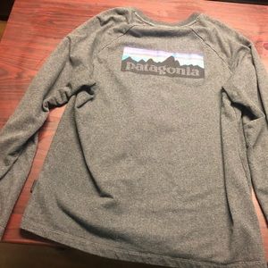 Men’s Patagonia Long Sleeve Gray Crewneck